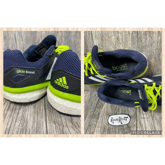 ADIDAS GLIDE BOOST SUPERNOVA Blue Mens Running Shoes Sneakers size 10 - Picture 8 of 12